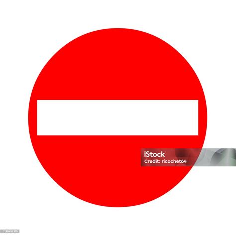 Do Not Enter Road Sign Stock Illustration - Download Image Now ...