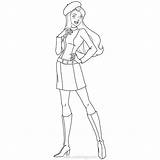 Totally Spies Coloring Pages Sam With Hat  XColoringscom sketch template
