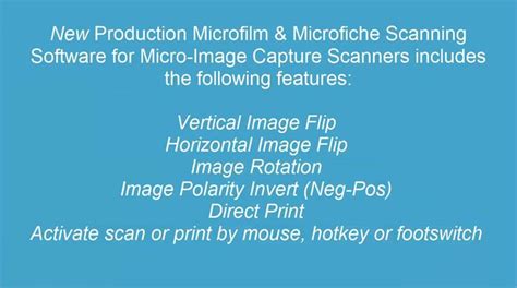 Micro-Image Capture digital microfilm and microfiche reader scanner