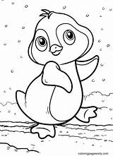 Cute Penguin Coloring Page  Free Printable Pages sketch template