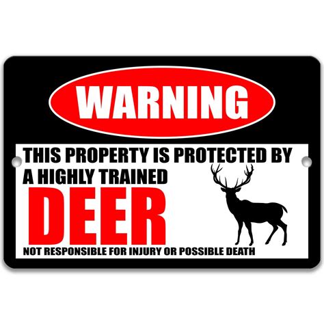 Deer Sign Cabin Sign Funny Deer Sign Deer Decor Deer Warning - Etsy