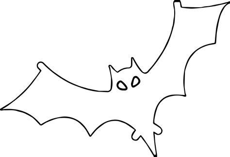 Outline Bat Coloring Page | Wecoloringpage.com