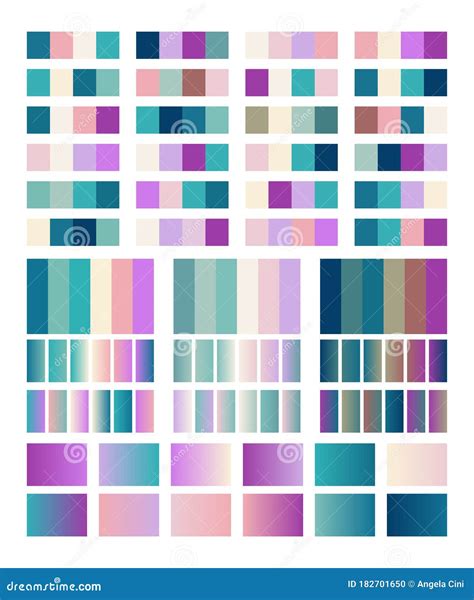 Cold Color Palette Swatches Design Stock Vector - Illustration of ...