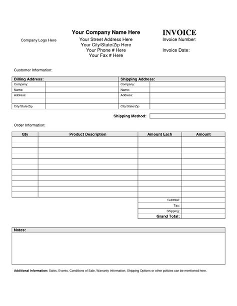 Invoice Template Pages | Invoice Template Ideas