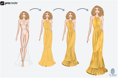 Female Fashion Figure Templates, Catwalk Model, 4 Different Colored Skin Tones, 9 Head Fashion ...