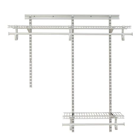 ClosetMaid ShelfTrack 2 ft. - 4 ft. White Wire Closet Organizer Kit-2087 - The Home Depot