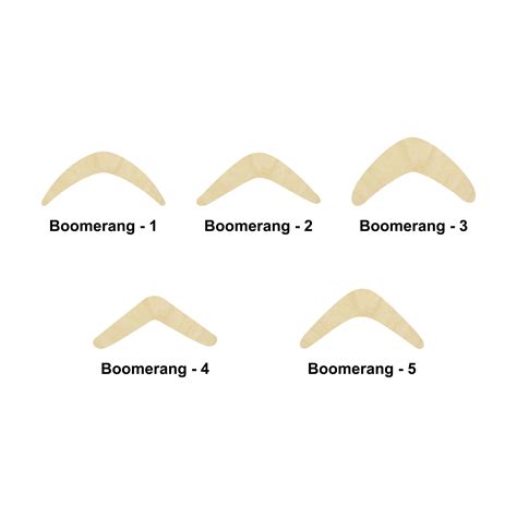 Boomerang Shape Multiple Sizes Laser Cut Unfinished Wood - Etsy