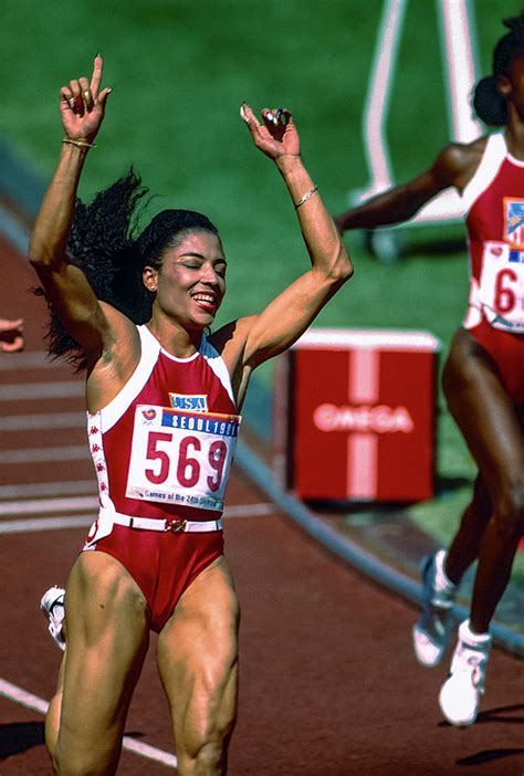 Florence Griffith Joyner competing at the 1988 Olympic Summer Games #1 Photograph by PCN ...