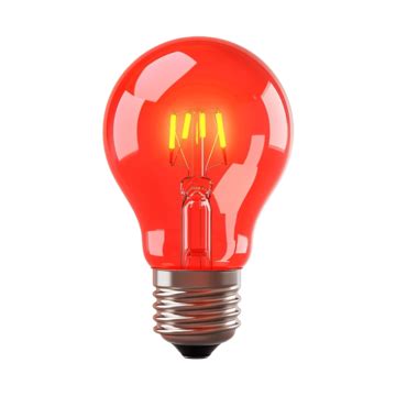 Red Light Bulb 3d Render, Bulb, Red, 3d PNG Transparent Image and Clipart for Free Download