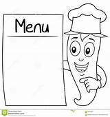 Printable Kids Menu Coloring sketch template
