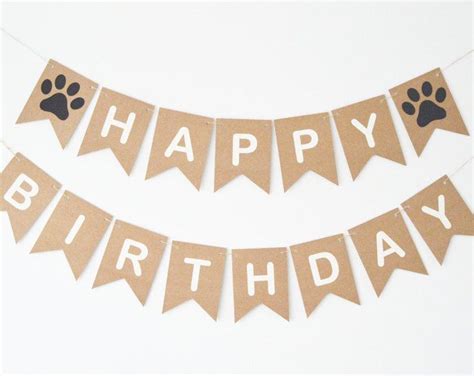 Happy Birthday Dog Personalised Personalized Banner Bunting - Etsy | Birthday bunting, Happy ...