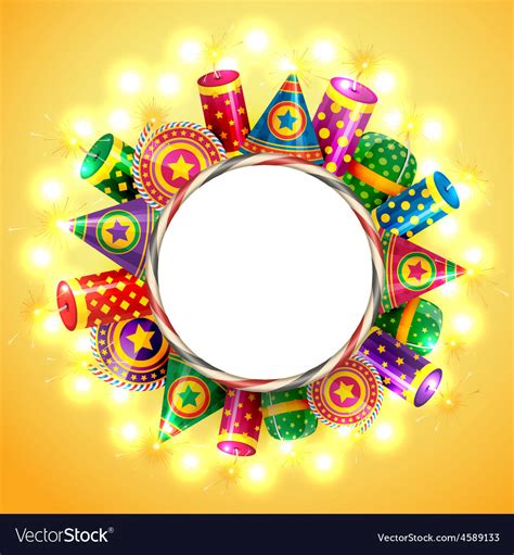 Diwali crackers background Royalty Free Vector Image