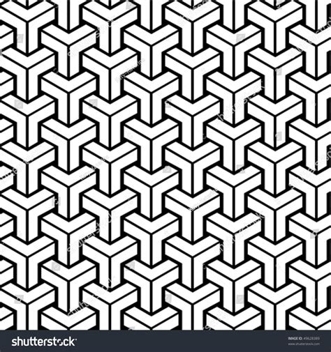 Seamless Geometric Black White Pattern See Stock Vector (Royalty Free) 49628389 | Shutterstock ...