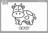 Cow At The Farm Interactive Coloring Page Color Online Then Download  sketch template
