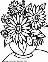 Easy Coloring Pages Of Flowers At GetDrawings  Free Download sketch template