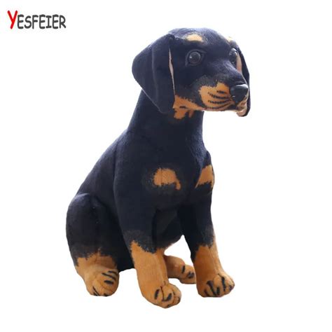 30 45cm Simulation Black Dog Plush Toy Stuffed Plush Animal Dog Soft Puppy Great Gift for ...