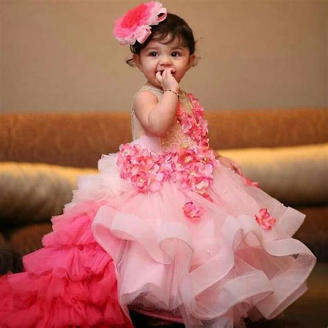 Beautiful full long dress for the cutest baby girl .. | Kids designer ...