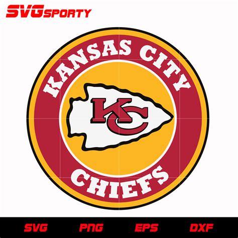 Kansas City Chiefs Logo Circle svg, nfl svg, eps, dxf, png, digital fi – SVG Sporty