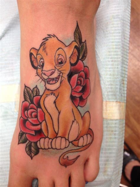 Simba tattoo done by Chelsea Shoneck! Simba Tattoo, Lion King Tattoo ...