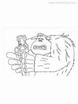 Smallfoot Coloring Pages Migo And Percy  XColoringscom sketch template