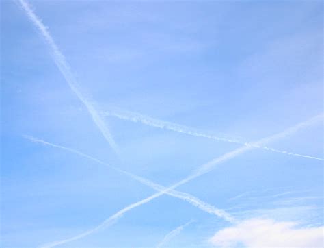 Airplane Trails in the Sky Picture | Free Photograph | Photos Public Domain