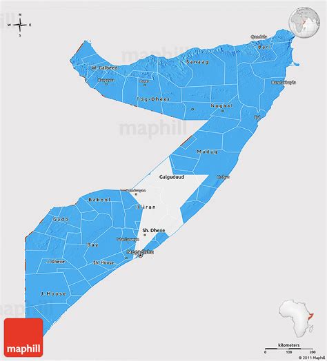 Flag 3D Map of Somalia