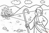 Moses & The Burning Bush coloring Page  Free Printable Coloring Pages sketch template