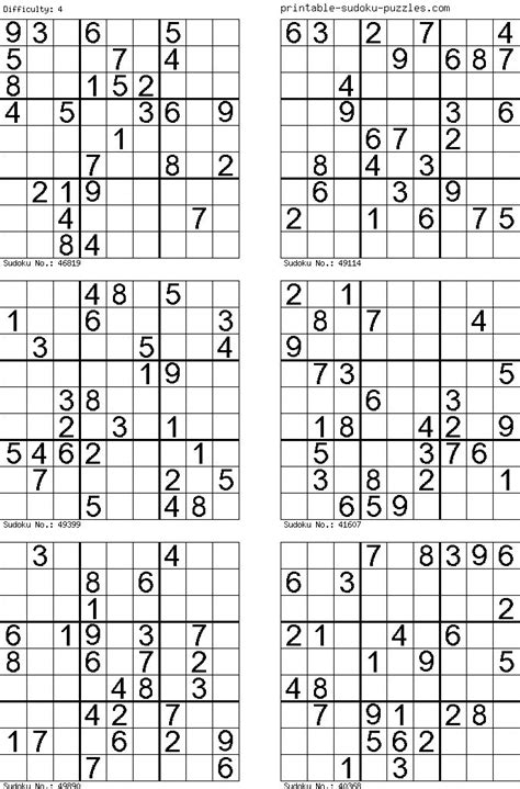 Free Sudoku Puzzles Free Printable 6x6