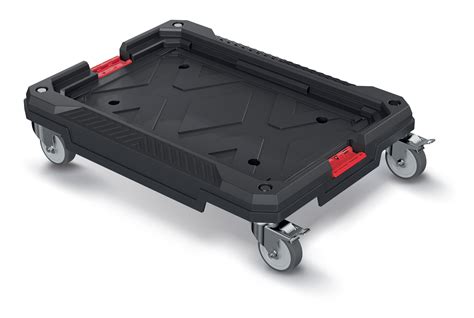 Storage Tool Box On Wheels Large Mobile Tray Compartment Stackable ...