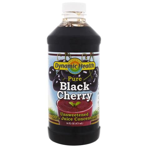 Dynamic Health Laboratories Pure Black Cherry 100 Juice Concentrate Unsweetened 16 fl oz 473 ml ...