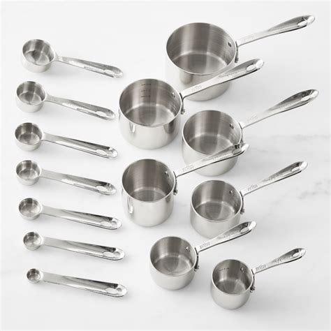 All-Clad Stainless-Steel Measuring Cups & Spoons Ultimate Set | Williams Sonoma