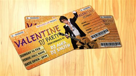 Musical Event-Ticket Design Free Template PSD – GraphicsFamily