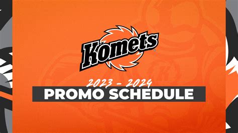 GET READY FOR KOMET HOCKEY WITH THE 2023-2024 PROMO SCHEDULE | Fort ...