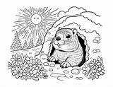Free Groundhog Day Coloring Pages For Kids sketch template