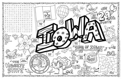 Iowa State Flag Coloring Page