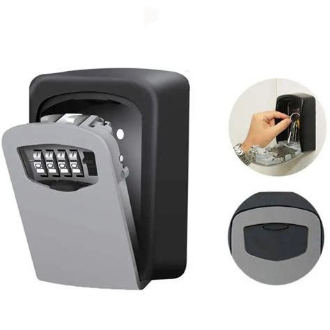 Wall Mounted Key Safe Storage Organizer Box With Combination Lock 10 Digital Password ...