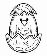 Premium Vector  Coloring Book Chicken In eggshell Sketch Baby Bird sketch template