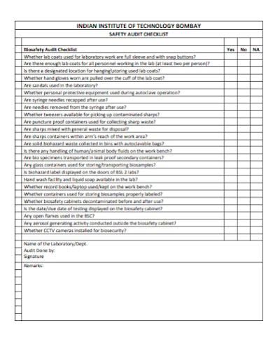 Nursing Home Safety Audit Checklist - My Bios