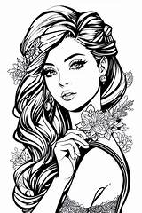 Premium Photo  Ink drawing coloring Page For adults sketch template
