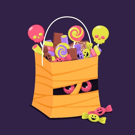 Free Vector | Flat design halloween bag