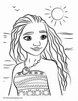 Coloring Page 5 Moana sketch template