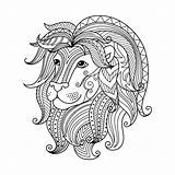 Leo Zodiac Coloring Sheet Pages sketch template