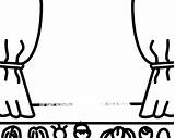 Coloring Pages Curtains sketch template