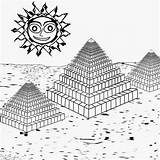Printable Pyramid Coloring Page sketch template