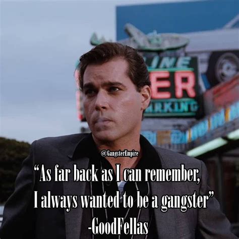 "As far back as I can remember, I always wanted to be a gangster" -GoodFellas 🎬 🍿 . . . . # ...