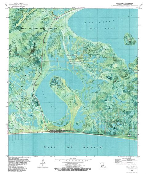 Holly Beach topographic map, LA - USGS Topo Quad 29093g4