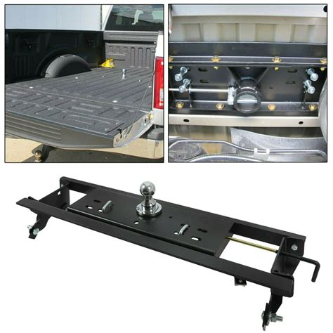 ECOTRIC 2-5/16" Double Lock Gooseneck Trailer Hitch Kit Compatible with 2015-2020 Ford F150 ...