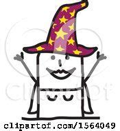 Clipart Of A Happy Stick Witch Royalty Free Vector Illustration | Clip art, Halloween clipart ...