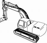 Excavator Printable For Kid coloring Page  Download Print Or Color sketch template