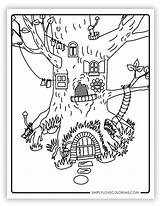 Treehouse Coloring Pages Free PDF Printables  Simply Love sketch template